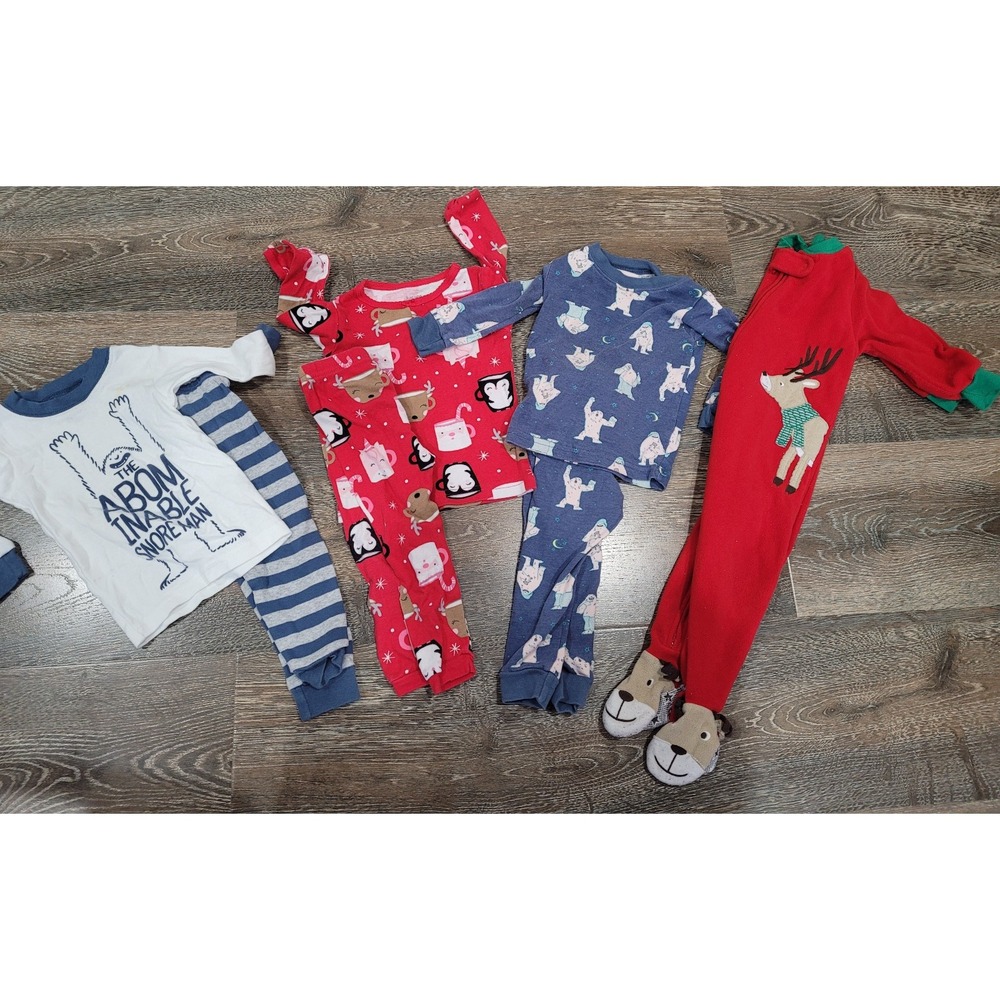 Baby Girl 12 month Christmas pajamas set‎ of 4 #1